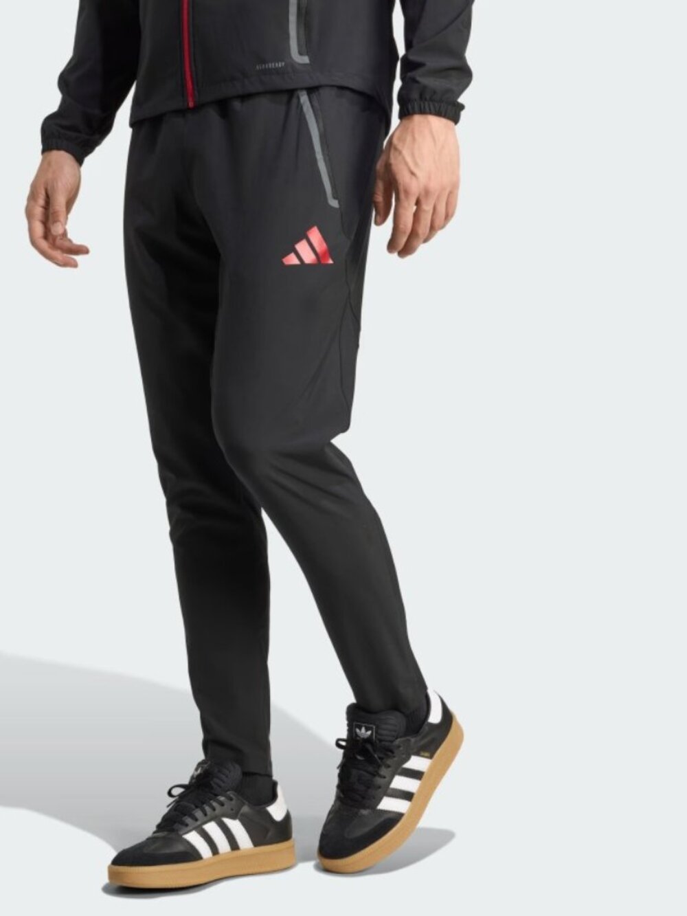 Adidas Men's Liverpool LFC Soccer Training Pants Black Red (JZ5557) Size M